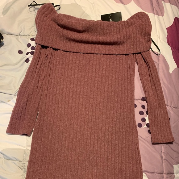 red knit dress Daphne Merino Wool Ribbed Dress